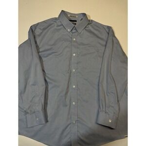 Duluth Trading Co Shirt Mens XL Blue Wrinklefighter Button Up Long Sleeve